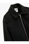 Long Sleeve Classic Collar Zipper Jacket - 6