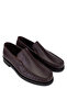 Men's Genuine Leather Brown Loafer Shoes - 2
