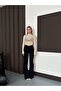 Women's Cream Stand Collar Transparent Lace Blouse - 2