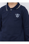 Embroidered Detail Long Sleeve Tipped Polo T-Shirt - 3