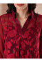 Women Maroon Floral Print Roll-Up Sleeves Top - 4