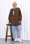Brown Jeans Paneled Sets