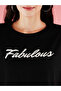 Black Studded Slogan Print Boxy T-Shirt - 4