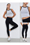 Contrast Edge Ribbed Crop Top and Leggings Set