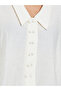 Cream Crop Shirt with Double Button Placket - 3