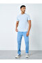 Light Blue Embroidered Oversized T-Shirt - 2