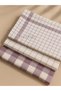 Monika 3-Piece Lilac Cotton Set of Dishcloths 45X65 cm – Water Absorbent, Soft, Colorful Kitchen Towels - 2