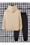 'X-Eyed Unbalanced' Smiling Face Printed Hoodie Set - 2