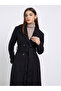 Black Regular Fit Wool Like Double Breasted Coat - 3