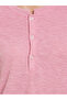 Texture Button Front T-Shirt and Long Pyjama Set - 4