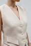 Cream Linen Skirt Vest Siena Set - 7