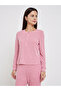 Texture Button Front T-Shirt and Long Pyjama Set - 3