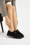 Women's Black Thermo Sole Suede Look Lace-Up Casual Loafer - 3