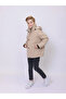 Removable Hooded Plush Lined Children's Gabardine Coat - Can - 2