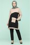 Women's Crew Neck Pocket Detailed Paneled Loose Tunic - 5