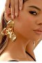 Large Size Flower Figure Women's Steel Earrings 6 cm - 2
