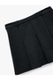 Slim Fit Viscose Blended Thick Pleated Mini Skirt - 3