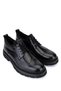 Men's Genuine Leather Black Opening Casual Shoes - 2