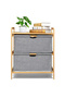 2 Tier Portable Children Cloth Storage Cabinet wardrobe - 2