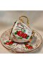 Amara Duo Porselen El Boyama Coffee Cup Set - 4