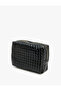Zippered Knitted Patterned Makeup Bag - 3