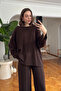 Collar Detail Modal Set - Brown - 3