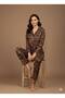 Women's Buttoned Thin Sh Fleece-Lined Pajama Set - 4