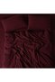 Muslin 100% Cotton Double Size Washable Duvet Cover Set Non-Ironing Wine Color - 2