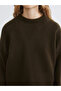 Xside Khaki Crew Neck Women's Knitwear Sweater - 3