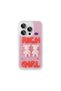 iPhone 15 Pro Compatible Embossed Figure Shiny Senk Minimini Silicone Case-Pink - 6