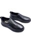 22308 Genuine Leather Black Men's Shoes - 6