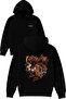 God Tasarım Printed Oversized Black Hooded Sweatshirt