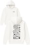 I Need More Space Design Printed Oversized White Hooded Sweatshirt