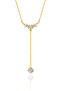 Elegant Stainless Steel Necklace with Crystal Drop
