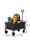 Collapsible Folding Camping Wagon (AF-Black) Size 72*46*48