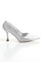 Women's Stylish Snake Pattern Pointed Heeled Evening Dress Shoes and Bag Set - 6