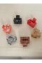6-Piece Marble Patterned Women's Small Hair Clip Set Colorful Acrylic Bone Clip Hairpins (4 cm) - 7