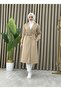 Bondit Women's Trench Coat with Fabric Pockets and Belt - 2