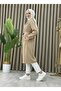 Bondit Women's Trench Coat with Fabric Pockets and Belt - 5