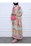 Piece Fabric Water Pattern Patch Dress -Pink - 2