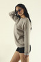 Women's Winter Fleece-Lined Cotton Puff Fabric Crew Neck Sweatshirt - 8
