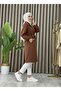 Bondit Women's Trench Coat with Fabric Pockets and Belt