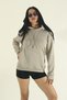 Women's Winter Cotton Puff Fabric Side Pocket Hooded Jogger Tracksuit Set