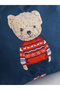 Home Bear Teddy Patterned 100% Cotton Poplin Fabric Double Duvet Cover Set 200X220 cm - 4