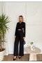 Evening Dress Tie-Up Jacket Pants Set Women - 5