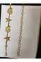 Gold Snail Star Detailed Adjustable Women's Belt Trouser Belt Dress Belt - 6