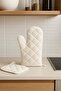 Heat Resistant Cotton Blend Oven Mitts and Oven Gloves - 2