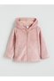 Pink Hooded Baby Girl Plush Tracksuit Set - 3