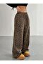 Women's High Waist Elastic Lace-Up Wide Cut Two Thread Pants