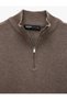 Long Sleeve Regular Fit Basic Half Zip Knit Sweater - 5